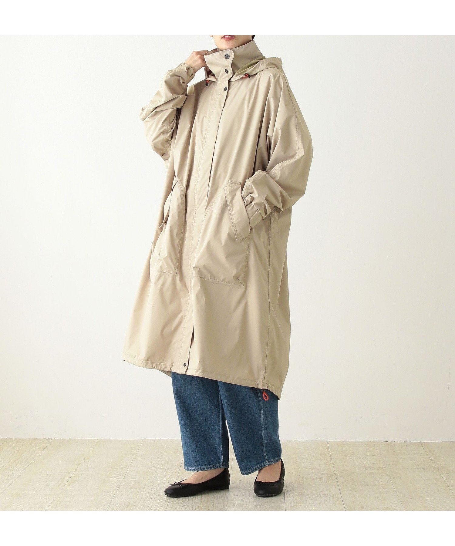 【アフタヌーンティー リビング/Afternoon Tea LIVING】のモッズレインコート インテリア・キッズ・メンズ・レディースファッション・服の通販 founy(ファニー) 　ファッション　Fashion　レディースファッション　WOMEN　アウター　Coat Outerwear　コート　Coats　おすすめ　Recommend　アウトドア　Outdoor　コーティング　Coating　スタンド　Stand　ドローコード　Draw Cord　フロント　Front　プリント　Print　モッズコート　Mod Coat　ベージュ|ID: prp329100004532995 ipo3291000000032040538