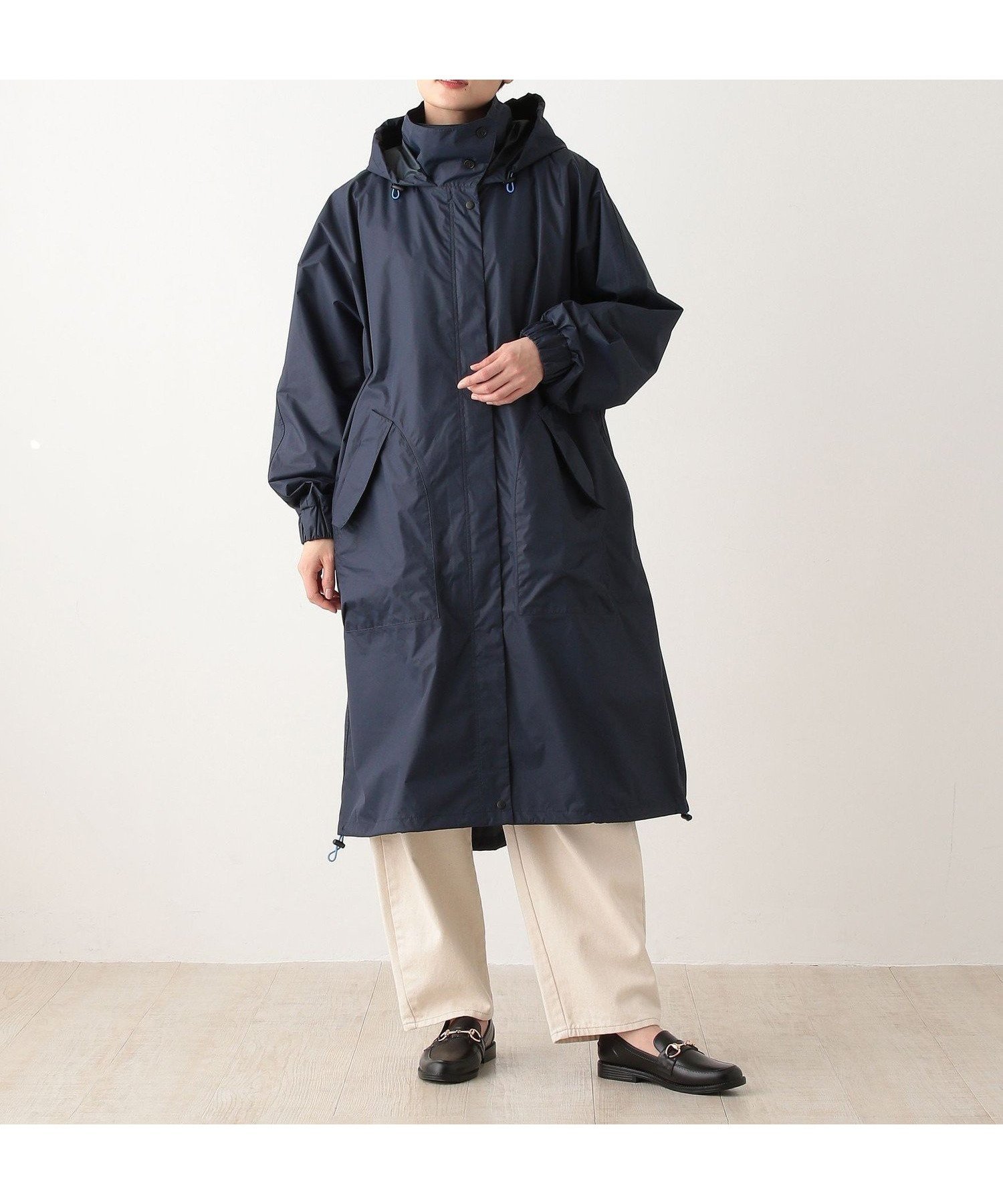【アフタヌーンティー リビング/Afternoon Tea LIVING】のモッズレインコート インテリア・キッズ・メンズ・レディースファッション・服の通販 founy(ファニー) 　ファッション　Fashion　レディースファッション　WOMEN　アウター　Coat Outerwear　コート　Coats　おすすめ　Recommend　アウトドア　Outdoor　コーティング　Coating　スタンド　Stand　ドローコード　Draw Cord　フロント　Front　プリント　Print　モッズコート　Mod Coat　ネイビー|ID: prp329100004532995 ipo3291000000032040542