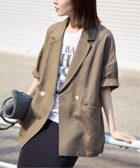 【スローブ イエナ/SLOBE IENA】のリネンレーヨンハーフスリーブジャケット 人気、トレンドファッション・服の通販 founy(ファニー) ファッション Fashion レディースファッション WOMEN アウター Coat Outerwear ジャケット Jackets 2025年 2025 2025春夏・S/S Ss,Spring/Summer,2025 おすすめ Recommend リネン Linen リラックス Relax |ID:prp329100004532999