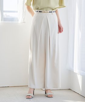 【アンデミュウ/Andemiu】のフロントタックワイドパンツ 人気、トレンドファッション・服の通販 founy(ファニー) ファッション Fashion レディースファッション WOMEN パンツ Pants カットソー Cut And Sew シンプル Simple フロント Front プレーン Plane ワイド Wide エレガント 上品 Elegant |ID:prp329100004533019