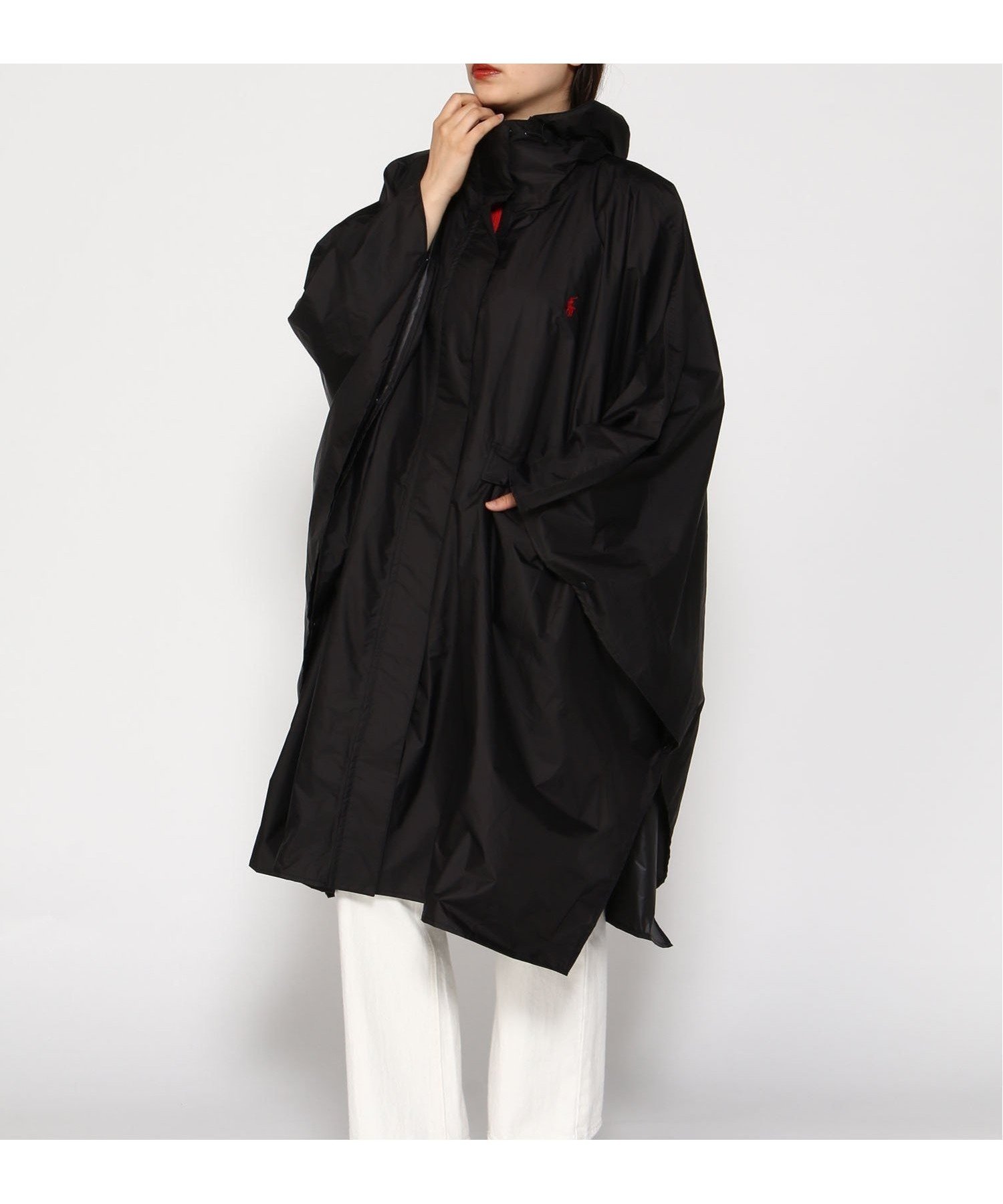 【ムーンバット/MOONBAT】のPOLO RALPH LAUREN/レインコート ポンチョ 無地 インテリア・キッズ・メンズ・レディースファッション・服の通販 founy(ファニー) 　ファッション　Fashion　レディースファッション　Fashion for Women　アウター　Coat / Outerwear Collection　コート・ロングコート・ピーコート　Long Coats, Peacoats & More　ポンチョ・ケープコート　Ponchos & Capes　アイビー　Ivy Pattern　コンパクト　Compact, Small Size　シューズ　Shoes, Footwear　シンプル　Simple, Minimal　ジップアップ　Zip-Up, Full Zip　ニューヨーク　New York, NYC Style　フラット　Flat, Flat Shoes　ボックス　Boxy, Box Shape　ポンチョ　Poncho, Cape Style　無地　Plain, Solid Color　ラップ　Wrap, Wrap Design　ワンポイント　One Point, Statement Accent　ブラック|ID: prp329100004533040 ipo3291000000032745105
