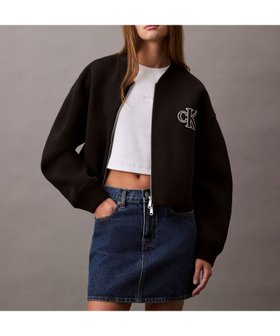 【カルバンクライン/Calvin Klein】のCalvin Klein Jeans/【公式ショップ】 カルバンクライン オーバーサイズショートジップボンバージャケット Calvin Klein Jeans 47AB508 人気、トレンドファッション・服の通販 founy(ファニー) ファッション Fashion レディースファッション WOMEN アウター Coat Outerwear ジャケット Jackets クロップド Cropped ジャージー Jersey ジーンズ Jeans ストレッチ Stretch バランス Balance モダン Modern |ID:prp329100004533047