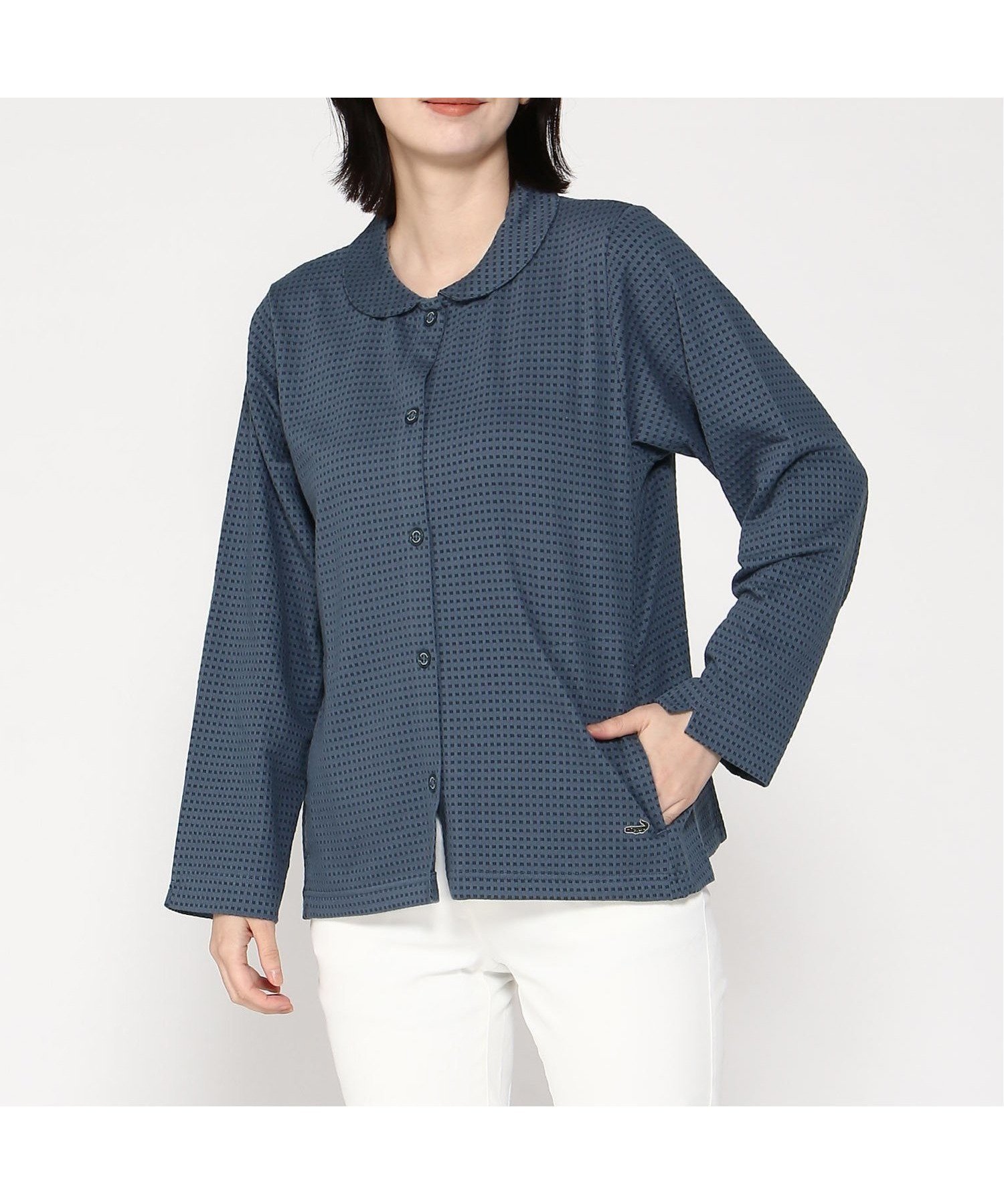 【クロコダイル/CROCODILE】のサッカー ショールカラー ジャケット インテリア・キッズ・メンズ・レディースファッション・服の通販 founy(ファニー) 　ファッション　Fashion　レディースファッション　WOMEN　アウター　Coat Outerwear　ジャケット　Jackets　サッカー　Soccer　ショール　Shawl　ジャケット　Jacket　チャコール|ID: prp329100004533049 ipo3291000000032040759