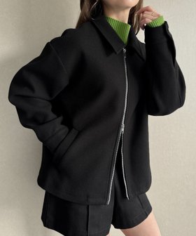 【ジュノア/JUNOAH】のステンカラーダブルジップブルゾン 人気、トレンドファッション・服の通販 founy(ファニー) ファッション Fashion レディースファッション WOMEN アウター Coat Outerwear ブルゾン Blouson/Jackets |ID:prp329100004533057