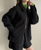 【ジュノア/JUNOAH】のステンカラーダブルジップブルゾン 人気、トレンドファッション・服の通販 founy(ファニー) ファッション Fashion レディースファッション WOMEN アウター Coat Outerwear ブルゾン Blouson/Jackets thumbnail ブラック|ID: prp329100004533057 ipo3291000000032040788