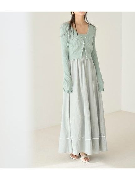 【リリーブラウン/Lily Brown】の【WEB限定カラー】【WEB限定00サイズ】ニットビスチェ切り替えワンピース インテリア・キッズ・メンズ・レディースファッション・服の通販 founy(ファニー) 　ファッション　Fashion　レディースファッション　WOMEN　ワンピース　Dress　カーディガン　Cardigan　シンプル　Simple　セットアップ　Set Up　ドッキング　Docking　バランス　Balance　フィット　Fit　ボーダー　Border　おすすめ　Recommend　MNT[021]|ID: prp329100004533068 ipo3291000000032040836
