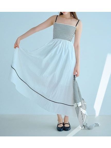 【リリーブラウン/Lily Brown】の【WEB限定カラー】【WEB限定00サイズ】ニットビスチェ切り替えワンピース インテリア・キッズ・メンズ・レディースファッション・服の通販 founy(ファニー) 　ファッション　Fashion　レディースファッション　WOMEN　ワンピース　Dress　カーディガン　Cardigan　シンプル　Simple　セットアップ　Set Up　ドッキング　Docking　バランス　Balance　フィット　Fit　ボーダー　Border　おすすめ　Recommend　BORDER[933]|ID: prp329100004533068 ipo3291000000032040839