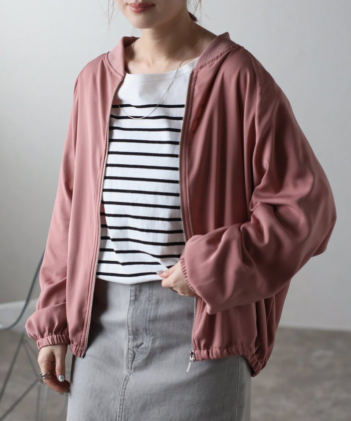 【その他のブランド/Other】のmitis/サテンライクオーバーサイズブルゾン インテリア・キッズ・メンズ・レディースファッション・服の通販 founy(ファニー) https://founy.com/ ファッション Fashion レディースファッション WOMEN アウター Coat Outerwear ブルゾン Blouson/Jackets ダウン Down ブルゾン Blouson プリーツ Pleats エレガント 上品 Elegant |ID: prp329100004533070 ipo3291000000032040841