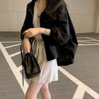 【ミニミニストア/miniministore】の韓国風ジップパーカー長袖 紫外線UV対策 ブラック|ID: prp329100004533074 ipo3291000000032250471