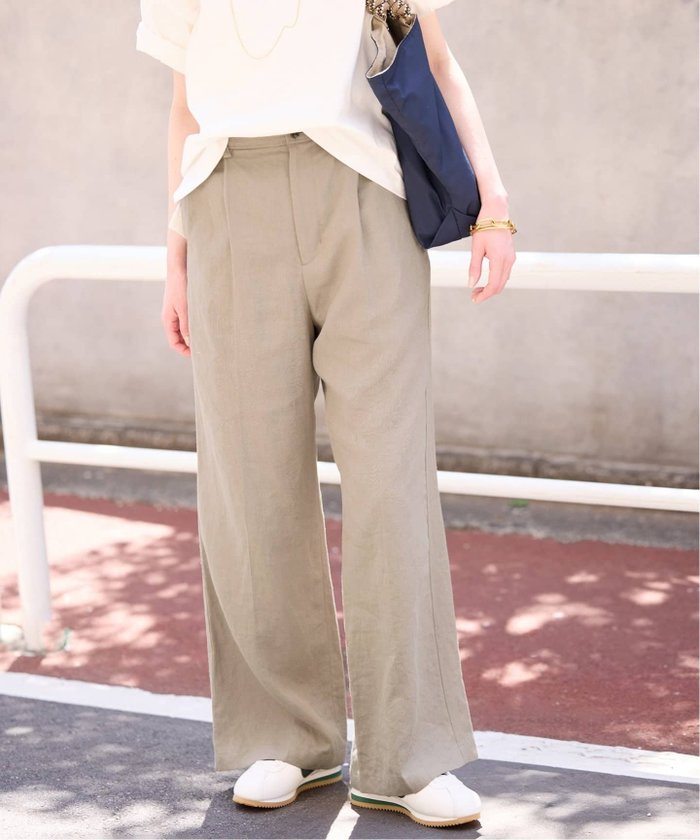 【スローブ イエナ/SLOBE IENA】のリネン混イージースラックス インテリア・キッズ・メンズ・レディースファッション・服の通販 founy(ファニー) https://founy.com/ ファッション Fashion レディースファッション WOMEN 2025年 2025 2025春夏・S/S Ss,Spring/Summer,2025 スラックス Slacks ベーシック Basic リネン Linen ループ Loop ワイド Wide 夏 Summer 春 Spring S/S・春夏 Ss・Spring/Summer |ID: prp329100004533080 ipo3291000000032040883
