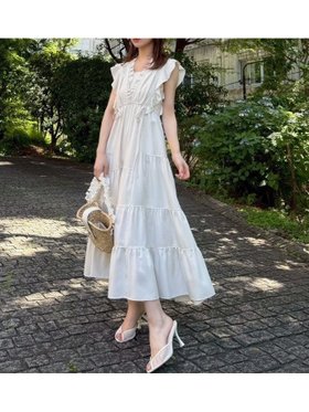 【スナイデル/SNIDEL】 デザインティアードワンピース人気、トレンドファッション・服の通販 founy(ファニー) ファッション Fashion レディースファッション Fashion for Women ワンピース Dresses エレガント 上品 Elegant キャミワンピース Cami Dress, Slip Dress シューズ Shoes, Footwear ティアード Tiered, Tiered Style フラット Flat, Flat Shoes フリル Frill, Ruffle ラベンダー Lavender |ID:prp329100004533094