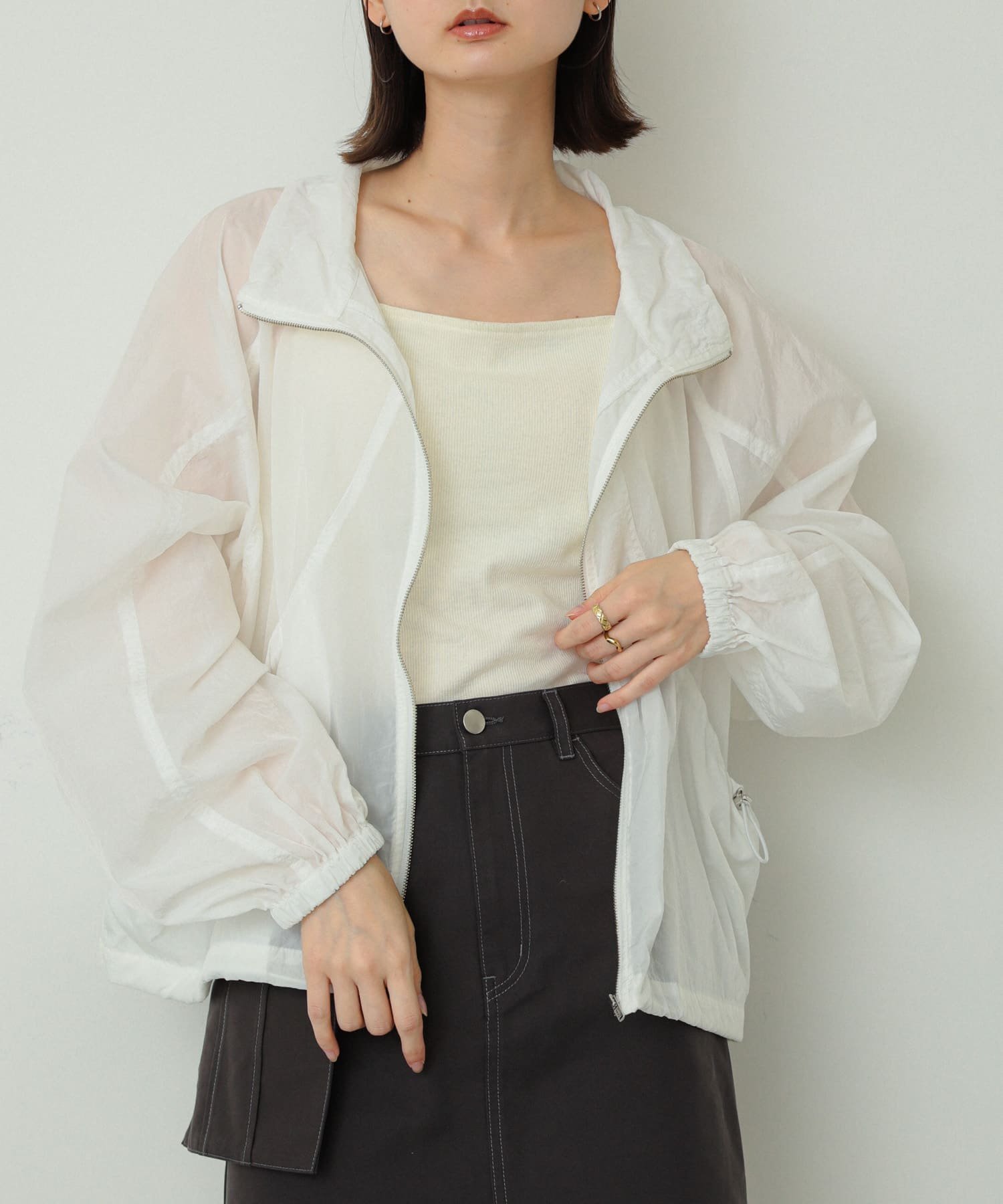 【センスオブプレイス/SENSE OF PLACE by URBAN RESEARCH】のシアーナイロンブルゾン 人気、トレンドファッション・服の通販 founy(ファニー) 　ファッション　Fashion　レディースファッション　WOMEN　アウター　Coat Outerwear　ブルゾン　Blouson/Jackets　2024年　2024　2024-2025秋冬・A/W　Aw/Autumn/Winter/Fw/Fall/2024-2025　冬　Winter　タンク　Tank　プレート　Plate　メタル　Metal　ワッシャー　Washer　A/W・秋冬　Aw・Autumn/Winter・Fw・Fall-Winter　 other-1|ID: prp329100004533107 ipo3291000000032040986