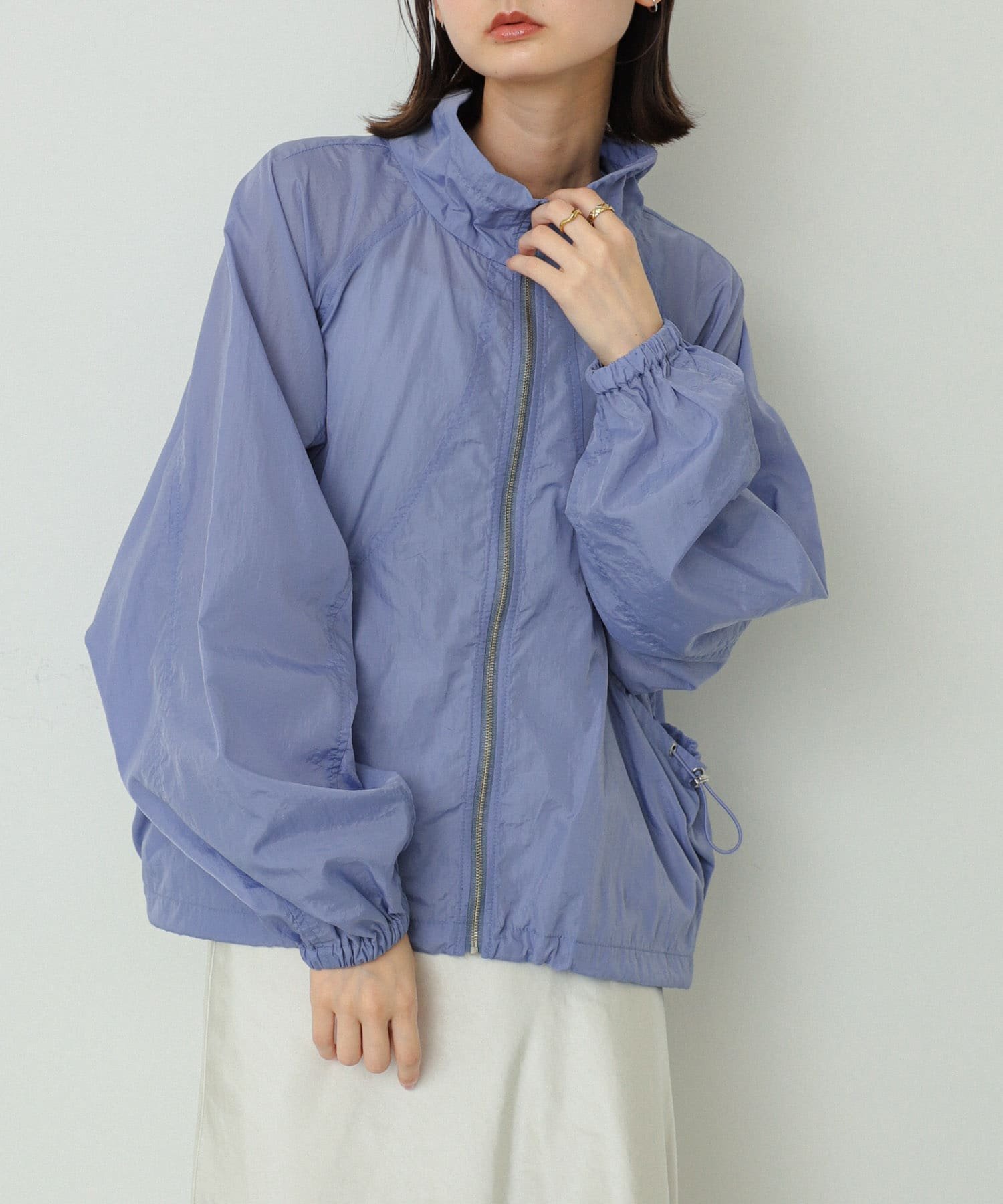 【センスオブプレイス/SENSE OF PLACE by URBAN RESEARCH】のシアーナイロンブルゾン インテリア・キッズ・メンズ・レディースファッション・服の通販 founy(ファニー) 　ファッション　Fashion　レディースファッション　WOMEN　アウター　Coat Outerwear　ブルゾン　Blouson/Jackets　2024年　2024　2024-2025秋冬・A/W　Aw/Autumn/Winter/Fw/Fall/2024-2025　冬　Winter　タンク　Tank　プレート　Plate　メタル　Metal　ワッシャー　Washer　A/W・秋冬　Aw・Autumn/Winter・Fw・Fall-Winter　BLUE|ID: prp329100004533107 ipo3291000000032040991