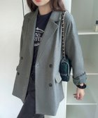 【ジュノア/JUNOAH】のヘリンボーンテーラードジャケット チャコール|ID: prp329100004533114 ipo3291000000032041025