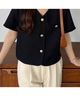 【ジュノア/JUNOAH】のcallautia 半袖サマージャケット 人気、トレンドファッション・服の通販 founy(ファニー) ファッション Fashion レディースファッション WOMEN アウター Coat Outerwear ジャケット Jackets サマー Summer ジャケット Jacket 半袖 Short Sleeve |ID:prp329100004533128