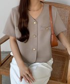 【ジュノア/JUNOAH】のcallautia 半袖サマージャケット 人気、トレンドファッション・服の通販 founy(ファニー) ファッション Fashion レディースファッション WOMEN アウター Coat Outerwear ジャケット Jackets サマー Summer ジャケット Jacket 半袖 Short Sleeve thumbnail モカ|ID: prp329100004533128 ipo3291000000032041090