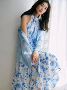 【フレイ アイディー/FRAY I.D】のホルターネックギャザーフラワーワンピース 人気、トレンドファッション・服の通販 founy(ファニー) ファッション Fashion レディースファッション WOMEN ワンピース Dress ギャザー Gather トレンド Trend プリント Print ボタニカル Botanical モノトーン Monotone リゾート Resort リボン Ribbon 夏 Summer thumbnail BLU[086]|ID: prp329100004533145 ipo3291000000032154288