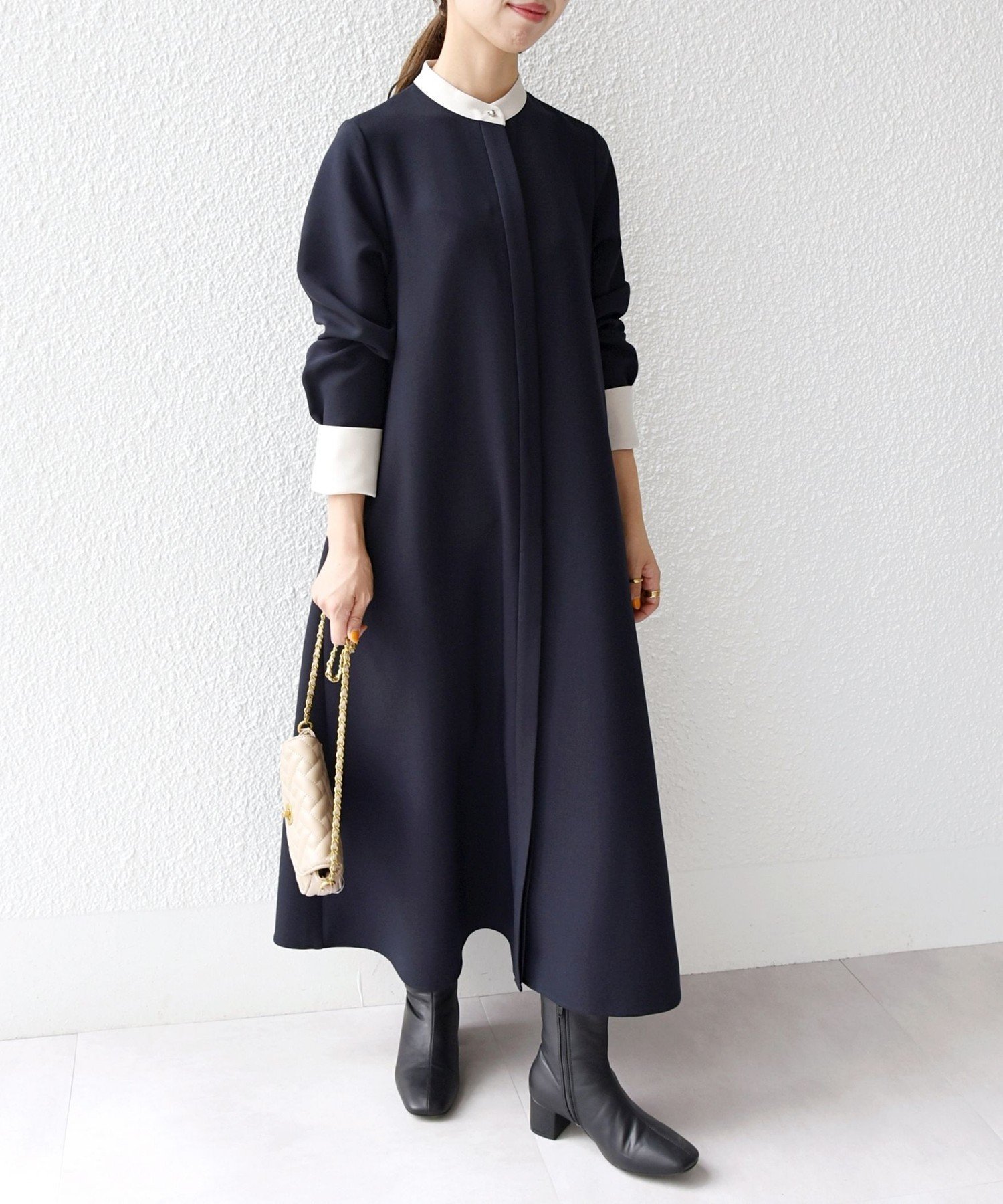 【シップス フォー ウィメン/SHIPS】のSHIPS any 洗濯機可能 ダブルクロス Aライン シャツワンピース NAVY BLUE インテリア・キッズ・メンズ・レディースファッション・服の通販 founy(ファニー) 　ファッション　Fashion　レディースファッション　WOMEN　ワンピース　Dress　シャツワンピース　Shirt Dresses　アクセサリー　Accessories　洗える　Washable　カフス　Cuffs　スニーカー　Sneakers　ダブル　Double　ブルゾン　Blouson　おすすめ　Recommend　エレガント 上品　Elegant　ネイビー|ID: prp329100004533148 ipo3291000000032041163