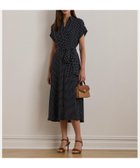 【ラルフローレン/RALPH LAUREN】のポルカドット ベルテッド クレープ ドレス 410ネイビー|ID: prp329100004533156 ipo3291000000032652090