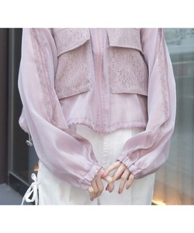 【アクシーズファム/axes femme】のシアートラックジャケット 人気、トレンドファッション・服の通販 founy(ファニー) ファッション Fashion レディースファッション WOMEN アウター Coat Outerwear ジャケット Jackets おすすめ Recommend オーガンジー Organdy カットソー Cut And Sew シアー Sheer シンプル Simple ジャケット Jacket タンク Tank トレンド Trend ポケット Pocket レース Race ロング Long 夏 Summer |ID:prp329100004533167