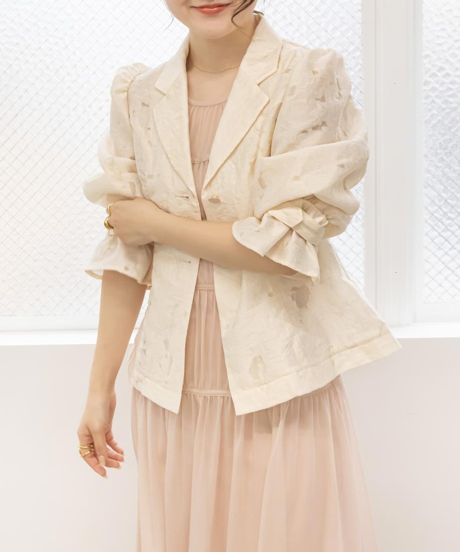 【ランダ/RANDA】のジャガードコンパクトジャケット 人気、トレンドファッション・服の通販 founy(ファニー) 　ファッション　Fashion　レディースファッション　WOMEN　アウター　Coat Outerwear　ジャケット　Jackets　おすすめ　Recommend　コンパクト　Compact　シンプル　Simple　ジャケット　Jacket　スリーブ　Sleeve　エレガント 上品　Elegant　 other-1|ID: prp329100004533181 ipo3291000000032041300