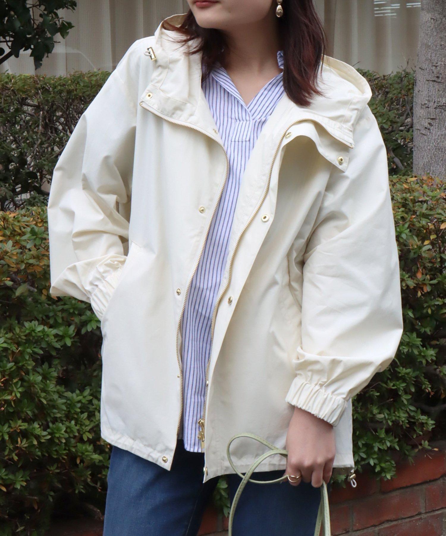 【その他のブランド/Other】のNC撥水加工 裾ドロスト ミドル丈ブルゾン 人気、トレンドファッション・服の通販 founy(ファニー) 　ファッション　Fashion　レディースファッション　WOMEN　アウター　Coat Outerwear　ブルゾン　Blouson/Jackets　アウトドア　Outdoor　コーティング　Coating　定番　Standard　人気　Popularity　パーカー　Hoodie　ブルゾン　Blouson　ポケット　Pocket　ミドル　Middle　ロング　Long　おすすめ　Recommend　 other-1|ID: prp329100004533200 ipo3291000000032041365