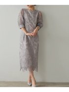 【プレフェリール/PREFERIR】の刺繍レースバックリボン結婚式パーティードレス ラベンダー|ID: prp329100004533209 ipo3291000000032041405
