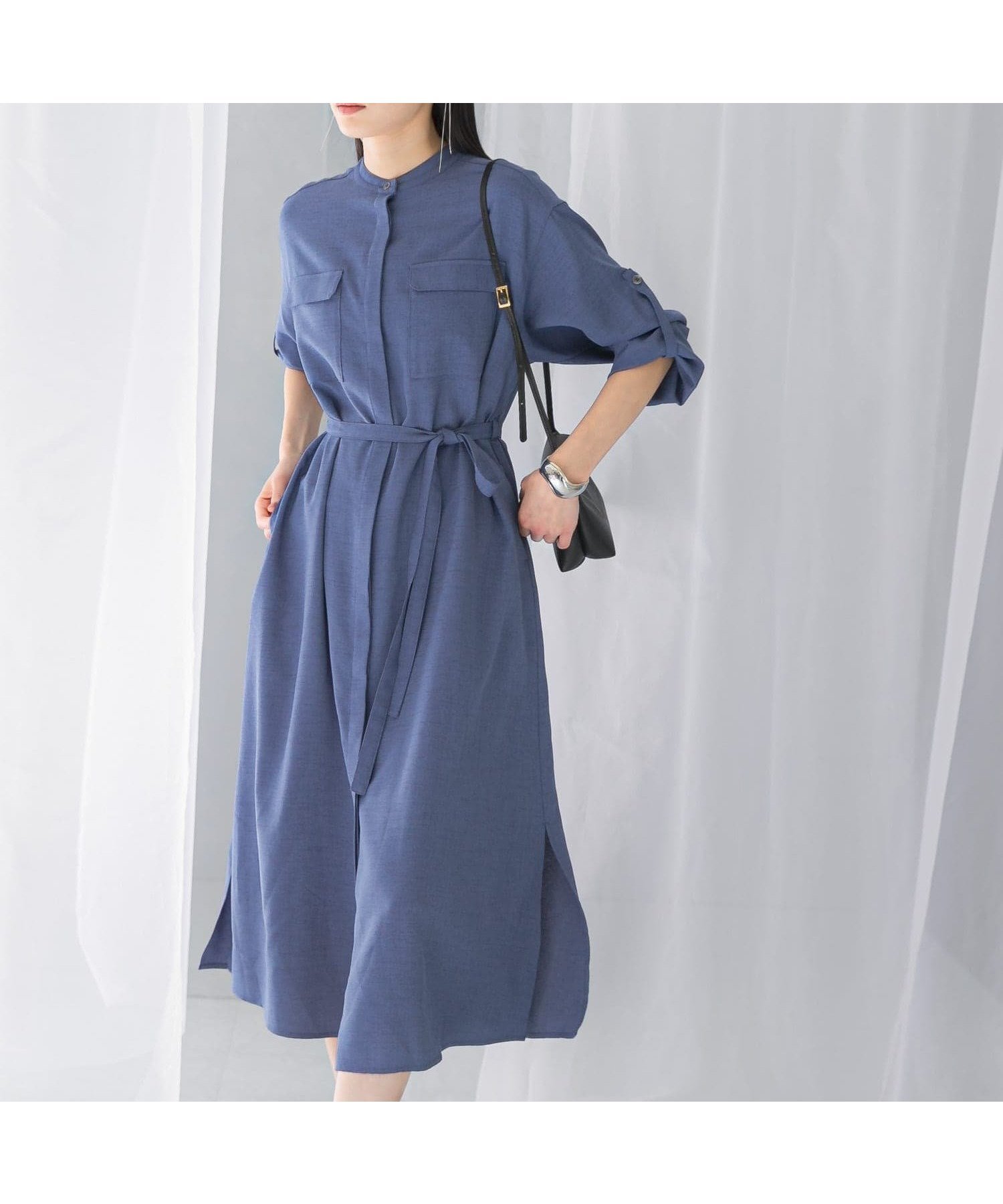 【アーバンリサーチ ロッソ/URBAN RESEARCH ROSSO】のウォッシャブルリネンライクシャツワンピース インテリア・キッズ・メンズ・レディースファッション・服の通販 founy(ファニー) 　ファッション　Fashion　レディースファッション　WOMEN　ワンピース　Dress　シャツワンピース　Shirt Dresses　2025年　2025　2025春夏・S/S　Ss,Spring/Summer,2025　夏　Summer　S/S・春夏　Ss・Spring/Summer　BLUE|ID: prp329100004533223 ipo3291000000032041462