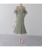 【その他のブランド/Other】のティアードフリルスリーブレイヤードパールワンピースドレス GREEN|ID: prp329100004533247 ipo3291000000032041547