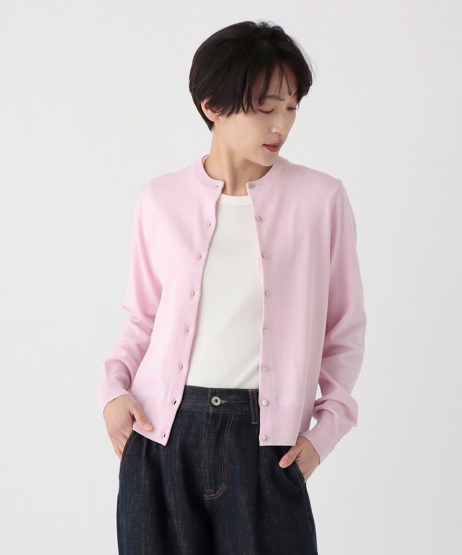 【アフタヌーンティー リビング/Afternoon Tea LIVING】の100回洗えるベーシックカーディガン 人気、トレンドファッション・服の通販 founy(ファニー) 　ファッション　Fashion　レディースファッション　WOMEN　トップス・カットソー　Tops/Tshirt　カーディガン　Cardigans　アンサンブル　Ensemble　カーディガン　Cardigan　シンプル　Simple　チェック　Check　ベーシック　Basic　メタル　Metal　エレガント 上品　Elegant　洗える　Washable　 other-1|ID: prp329100004533327 ipo3291000000032041850