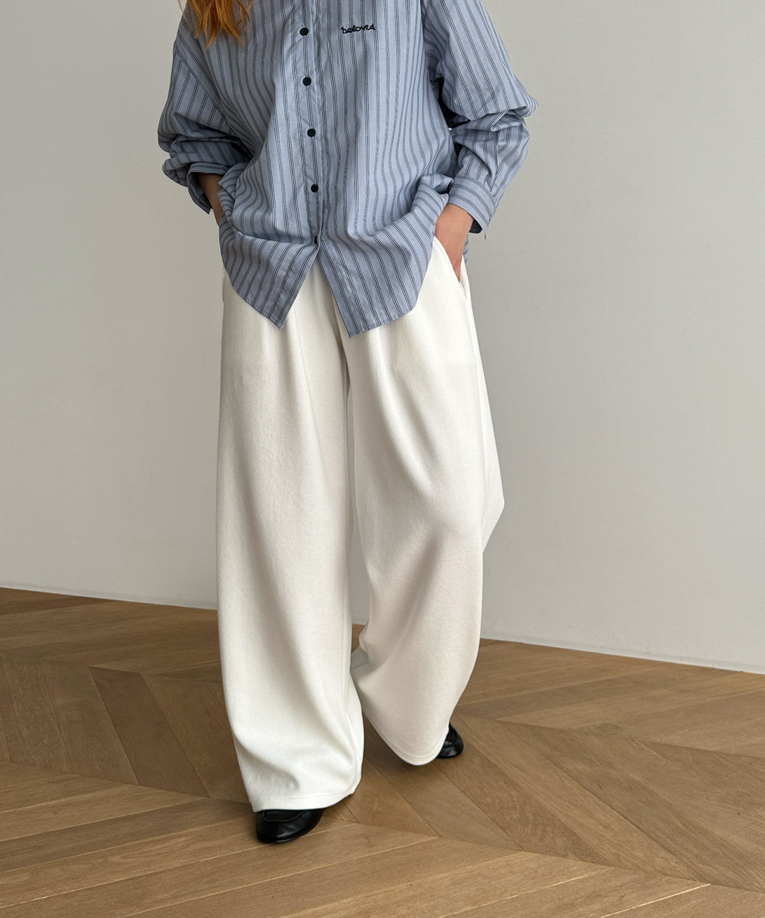 【キャナルジーン/CANAL JEAN】のEl mar ワイドレッグスウェットパンツ インテリア・キッズ・メンズ・レディースファッション・服の通販 founy(ファニー) 　ファッション　Fashion　レディースファッション　WOMEN　パンツ　Pants　コンパクト　Compact　ポケット　Pocket　リラックス　Relax　ワイド　Wide　ホワイト|ID: prp329100004533329 ipo3291000000032041864