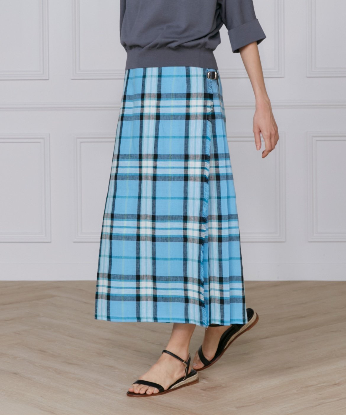 【イネド/INED】のCLASSIC LONG KILTスカート《O NEIL OF DUBLIN》 インテリア・キッズ・メンズ・レディースファッション・服の通販 founy(ファニー) 　ファッション　Fashion　レディースファッション　Fashion for Women　スカート　Skirts　キルト　Quilt, Quilted Fabric　シューズ　Shoes, Footwear　スニーカー　Sneakers, Trainers　バランス　Balance, Style Balance　プリーツ　Pleats, Pleated　ラップ　Wrap, Wrap Design　別注　Limited Edition, Custom Order　サックス|ID: prp329100004533339 ipo3291000000033092095