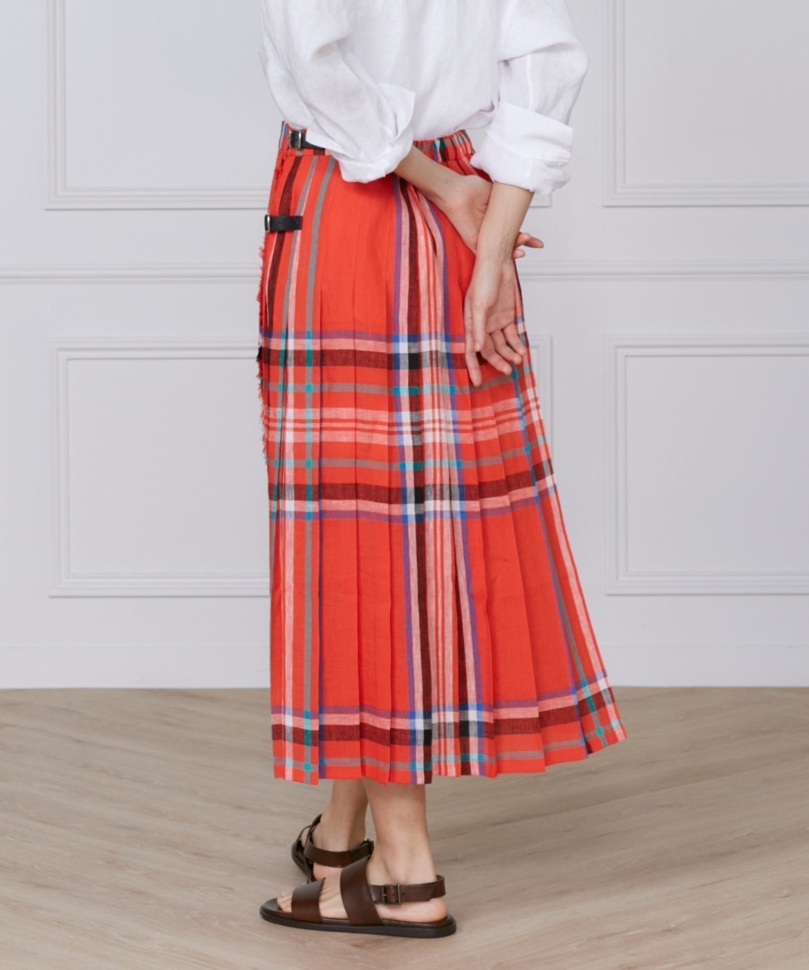 【イネド/INED】のCLASSIC LONG KILTスカート《O NEIL OF DUBLIN》 インテリア・キッズ・メンズ・レディースファッション・服の通販 founy(ファニー) 　ファッション　Fashion　レディースファッション　Fashion for Women　スカート　Skirts　キルト　Quilt, Quilted Fabric　シューズ　Shoes, Footwear　スニーカー　Sneakers, Trainers　バランス　Balance, Style Balance　プリーツ　Pleats, Pleated　ラップ　Wrap, Wrap Design　別注　Limited Edition, Custom Order　オレンジ|ID: prp329100004533339 ipo3291000000033092096