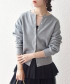 【シップス フォー ウィメン/SHIPS】の【WEB限定】SHIPS any USA コットン 裏起毛 コンパクト スナップ カーディガン ライトグレー|ID: prp329100004533342 ipo3291000000032041925