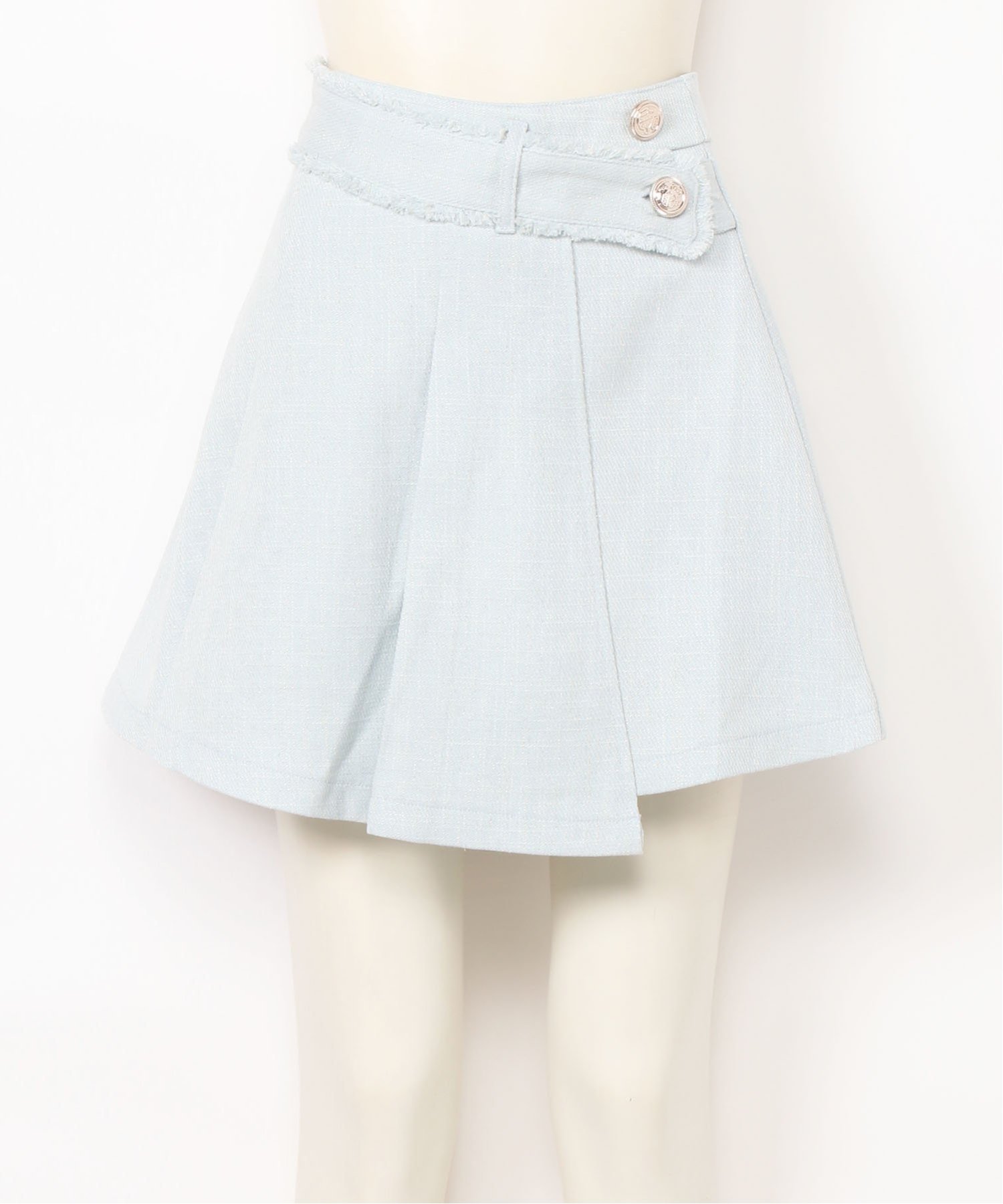 【リップサービス/LIP SERVICE】のLIP SERVICE/サマーツイードプリーツスカート インテリア・キッズ・メンズ・レディースファッション・服の通販 founy(ファニー) 　ファッション　Fashion　レディースファッション　WOMEN　スカート　Skirt　プリーツスカート　Pleated Skirts　おすすめ　Recommend　サマー　Summer　シャーリング　Shirring　シルバー　Silver　チェック　Check　ツイード　Tweed　ハーフ　Half　プリーツ　Pleats　ミックス　Mix　ラップ　Wrap　ワイド　Wide　ブルー|ID: prp329100004533343 ipo3291000000032041931