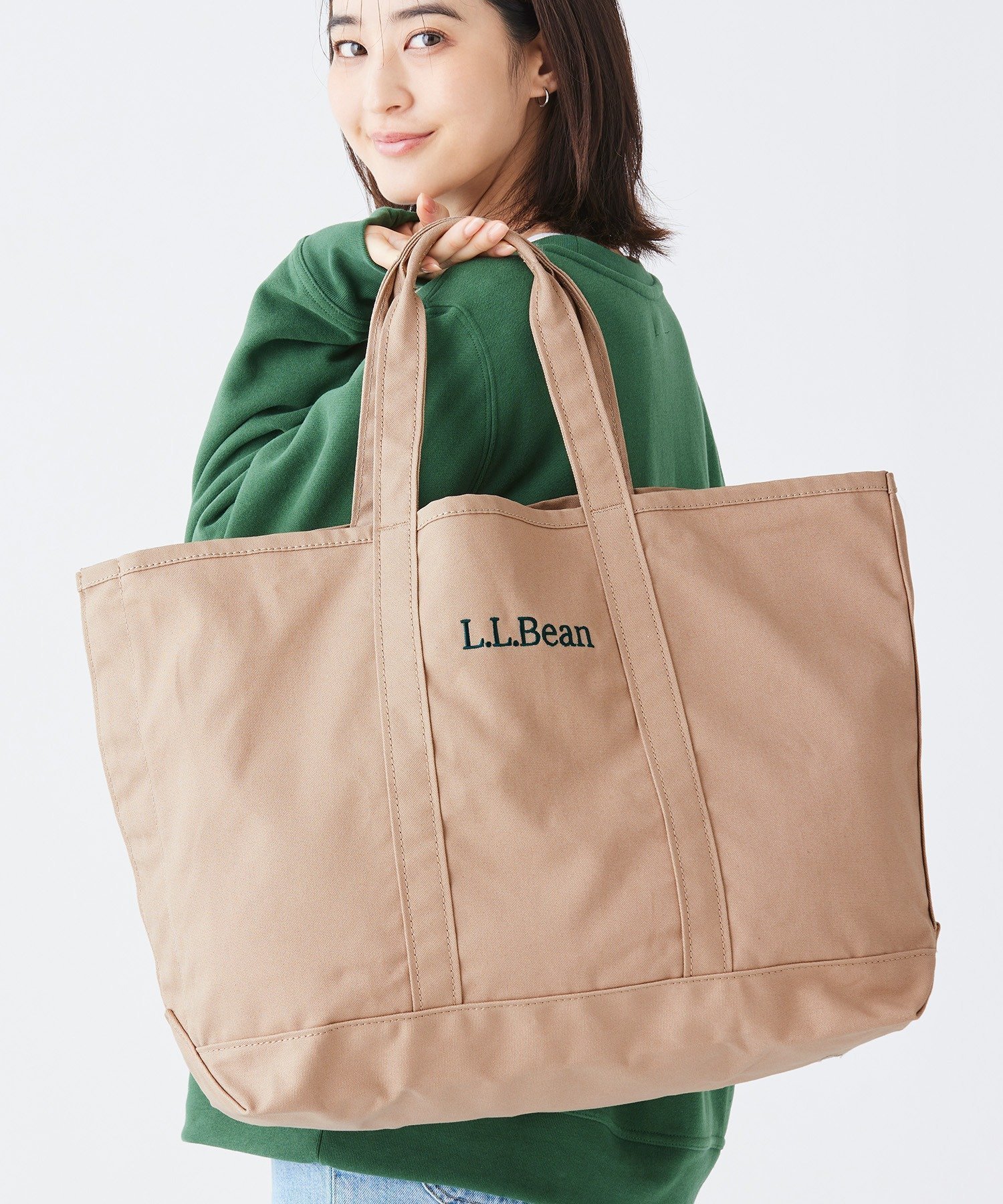 【エルエルビーン/L.L.Bean】のグローサリー・トート インテリア・キッズ・メンズ・レディースファッション・服の通販 founy(ファニー) 　ファッション　Fashion　レディースファッション　Ladies' Fashion Online　バッグ　Bag　キャンバス　Canvas　コーティング　Coating　レギュラー　Regular　Almond Beige|ID: prp329100004533374 ipo3291000000032577722