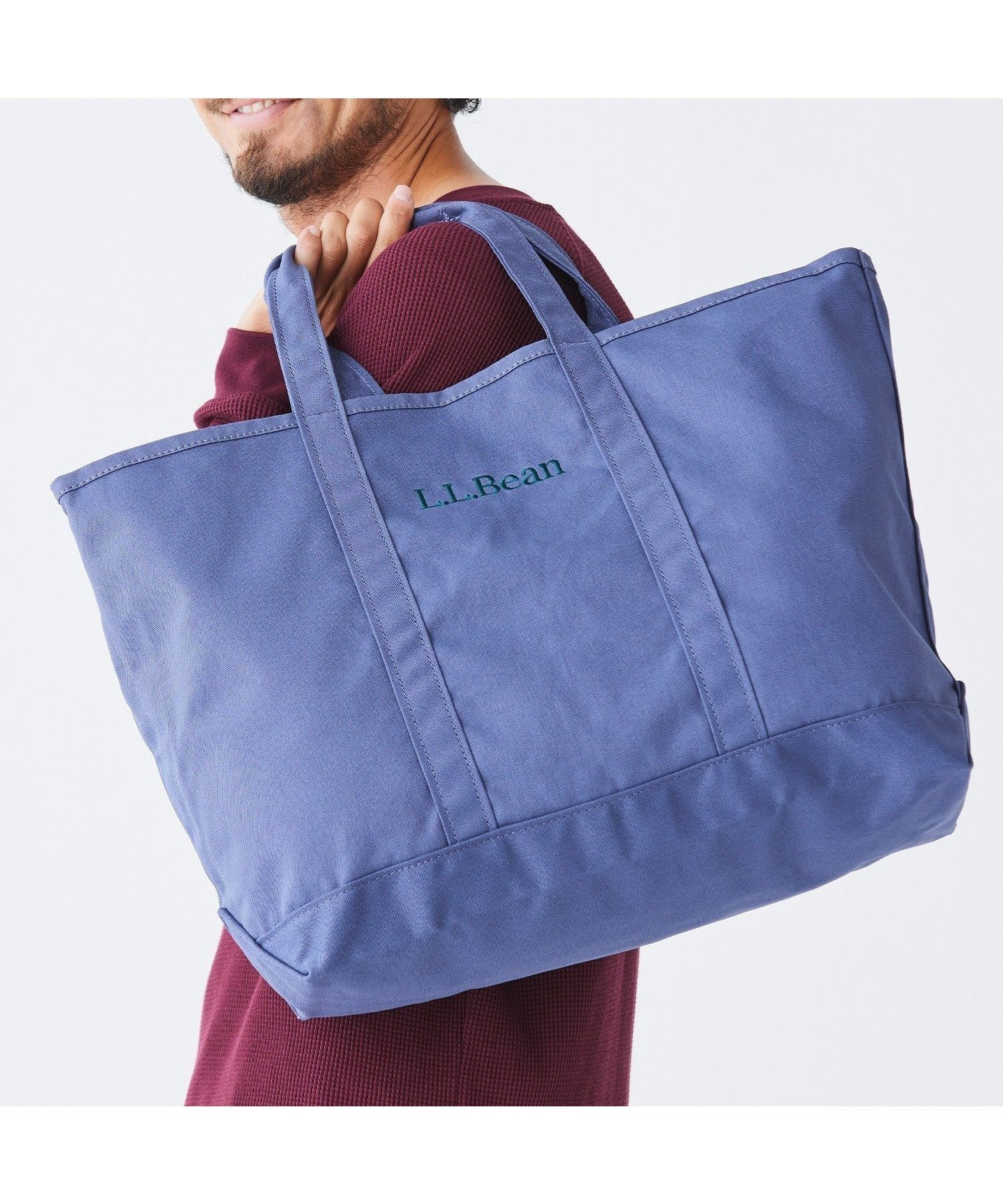 【エルエルビーン/L.L.Bean】のグローサリー・トート インテリア・キッズ・メンズ・レディースファッション・服の通販 founy(ファニー) 　ファッション　Fashion　レディースファッション　Ladies' Fashion Online　バッグ　Bag　キャンバス　Canvas　コーティング　Coating　レギュラー　Regular　Raw Indigo|ID: prp329100004533374 ipo3291000000032577730