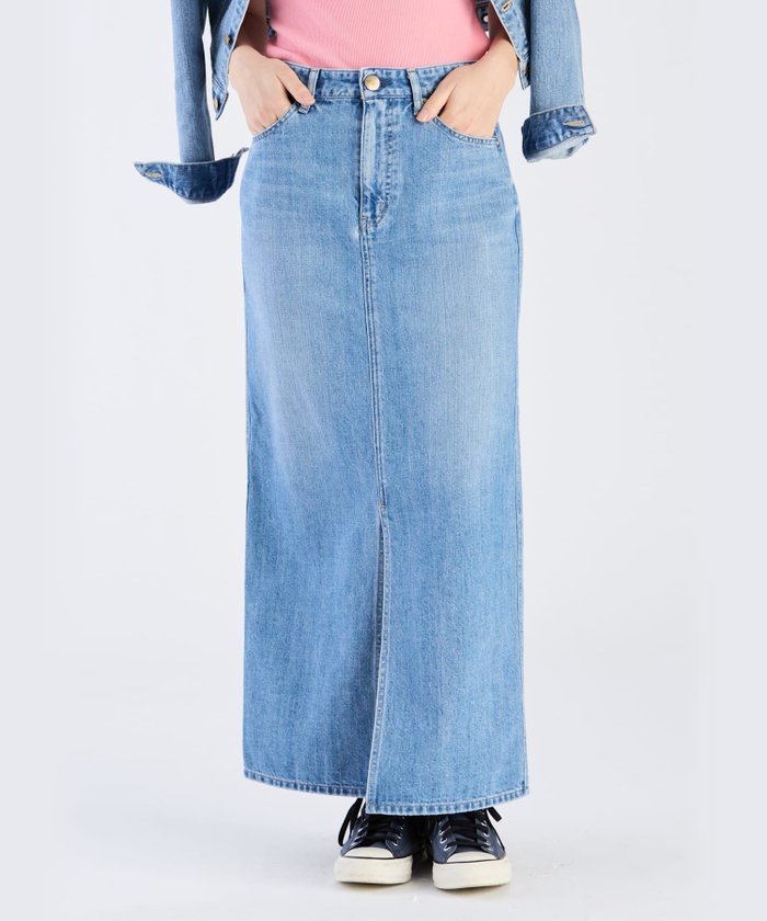 【アニエスベー ファム/agnes b. FEMME】のTo b. by agnes b. x RED CARD TOKYO Denim Long SK ロングデニムスカート インテリア・キッズ・メンズ・レディースファッション・服の通販 founy(ファニー) https://founy.com/ ファッション Fashion レディースファッション WOMEN スカート Skirt デニムスカート Denim Skirts コレクション Collection スウェット Sweat スリット Slit デニム Denim プリント Print ポケット Pocket |ID: prp329100004533432 ipo3291000000032042294