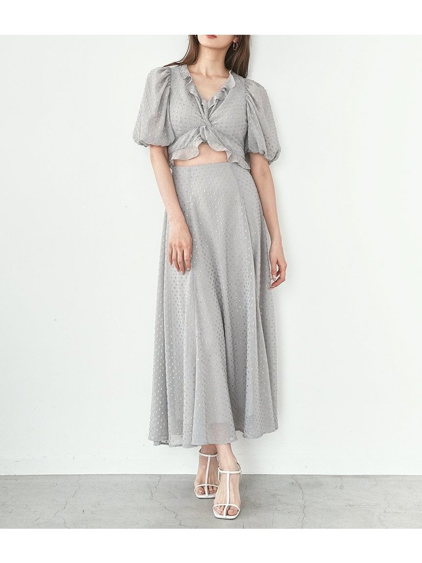 【スナイデル/SNIDEL】のジャガードフレアスカート インテリア・キッズ・メンズ・レディースファッション・服の通販 founy(ファニー) 　ファッション　Fashion　レディースファッション　Ladies' Fashion Online　スカート　Skirt　Aライン/フレアスカート　Flared A-Line Skirts　おすすめ　Recommend　エレガント 上品　Elegant　セットアップ　Set Up　フレア　Flare　GRY[006]|ID: prp329100004533433 ipo3291000000032688234