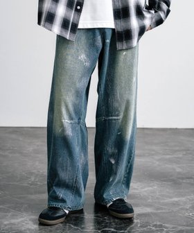 【ロッキーモンロー/Rocky Monroe】の銀箔プリント ワイドカーブデニムパンツ 人気、トレンドファッション・服の通販 founy(ファニー) ファッション Fashion レディースファッション WOMEN パンツ Pants デニムパンツ Denim Pants シンプル Simple デニム Denim トレンド Trend プリント Print ワンポイント One Point |ID:prp329100004533448
