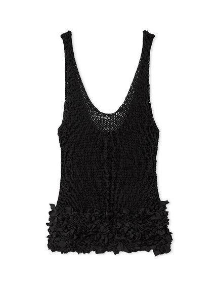 【エミ/emmi】のリボンディティールトップス インテリア・キッズ・メンズ・レディースファッション・服の通販 founy(ファニー) 　ファッション　Fashion　レディースファッション　WOMEN　トップス・カットソー　Tops/Tshirt　おすすめ　Recommend　インナー　Inner　カットソー　Cut And Sew　キャミソール　Camisole　ジャケット　Jacket　セットアップ　Set Up　タンク　Tank　ハンド　Hand　リボン　Ribbon　夏　Summer　BLK[009]|ID: prp329100004533485 ipo3291000000032042515