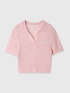 【エイミーイストワール/eimy istoire】の透かしニットポロ 人気、トレンドファッション・服の通販 founy(ファニー) ファッション Fashion レディースファッション Ladies' Fashion Online トップス・カットソー Tops/Tshirt ニット Knit Tops カーゴパンツ Cargo Pants コンパクト Compact 今季 This Season スキッパー Skipper ストレッチ Stretch 透かし Watermark デニム Denim プリーツ Pleats ボトム Bottom ボーダー Border ポロシャツ Polo Shirt 夏 Summer thumbnail PINK|ID: prp329100004533487 ipo3291000000032532052