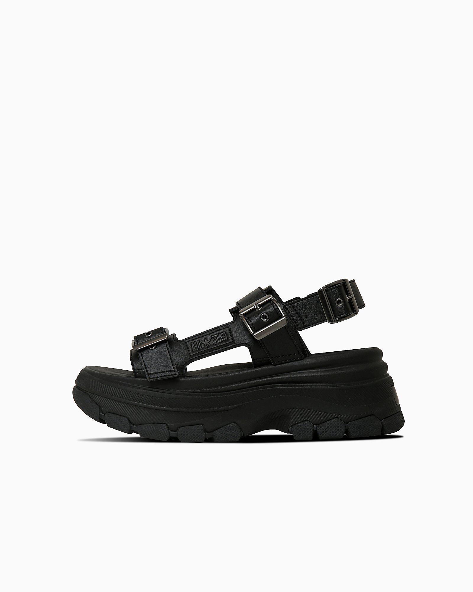 【コンバース/CONVERSE】の【CONVERSE 公式】ALL STAR TREKWAVE SANDAL / 【コンバース 公式】オールスター トレックウエーブ サンダル インテリア・キッズ・メンズ・レディースファッション・服の通販 founy(ファニー) 　ファッション　Fashion　レディースファッション　WOMEN　2025年　2025　2025春夏・S/S　Ss,Spring/Summer,2025　クッション　Cushion　サンダル　Sandals　スタイリッシュ　Stylish　パターン　Pattern　フィット　Fit　メタル　Metal　厚底　Platforms　ブラック/ブラック|ID: prp329100004533489 ipo3291000000032214798