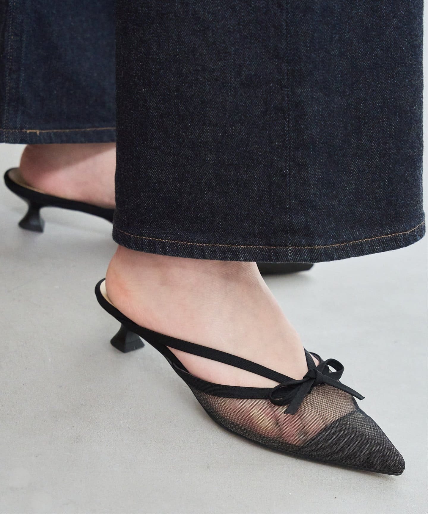 【ル タロン/Le Talon】の3.5cmシアーリボンミュール 人気、トレンドファッション・服の通販 founy(ファニー) 　ファッション　Fashion　レディースファッション　WOMEN　チュール　Tulle　 other-1|ID: prp329100004533495 ipo3291000000032042552