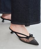 【ル タロン/Le Talon】の3.5cmシアーリボンミュール ベージュ|ID: prp329100004533495 ipo3291000000032042555