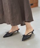 【ル タロン/Le Talon】の3.5cmシアーリボンミュール ブラック C|ID: prp329100004533495 ipo3291000000032042556