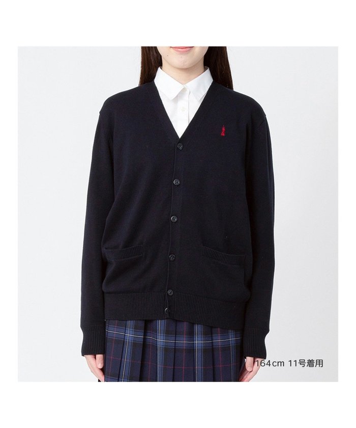 【イーストボーイ/EASTBOY】のカーディガン 綿 12G ニット 制服 高校生 スクール インテリア・キッズ・メンズ・レディースファッション・服の通販 founy(ファニー) https://founy.com/ ファッション Fashion レディースファッション WOMEN トップス・カットソー Tops/Tshirt ニット Knit Tops カーディガン Cardigans カーディガン Cardigan ジャケット Jacket ポケット Pocket おすすめ Recommend |ID: prp329100004533500 ipo3291000000032042571