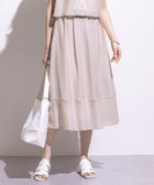 【インディヴィ/INDIVI】の【洗える/エアリー素材】巻き風ロングスカート ライトベージュ|ID: prp329100004533503 ipo3291000000032042585