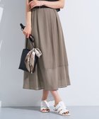 【インディヴィ/INDIVI】の新色登場!【洗える/エアリー素材】巻き風ロングスカート モカブラウン|ID: prp329100004533503 ipo3291000000032698074