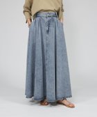 【バビロン/BABYLONE / KIDS】のデニムタックボリュームスカート 人気、トレンドファッション・服の通販 founy(ファニー) ファッション Fashion キッズファッション Fashion for Kids デニム Denim, Jeans Material ブリーチ Bleach, Washed Finish 再入荷 Restock / Back in Stock 春 Spring thumbnail ブルー80|ID: prp329100004533517 ipo3291000000032676651